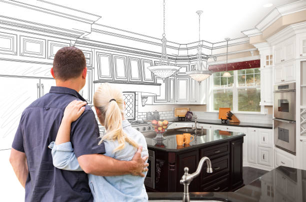 Custom kitchen cabinets installed in a Windsor home